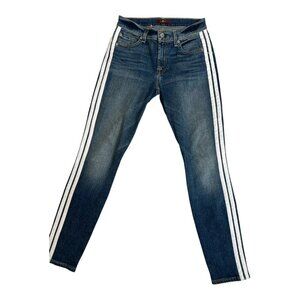 7 For All ManKind High Waist Ankle Skinny Size 27 | Striped Sides Preppy Y2K